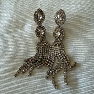 Lovisa Elegant Silver Crystal Dangle Earrings